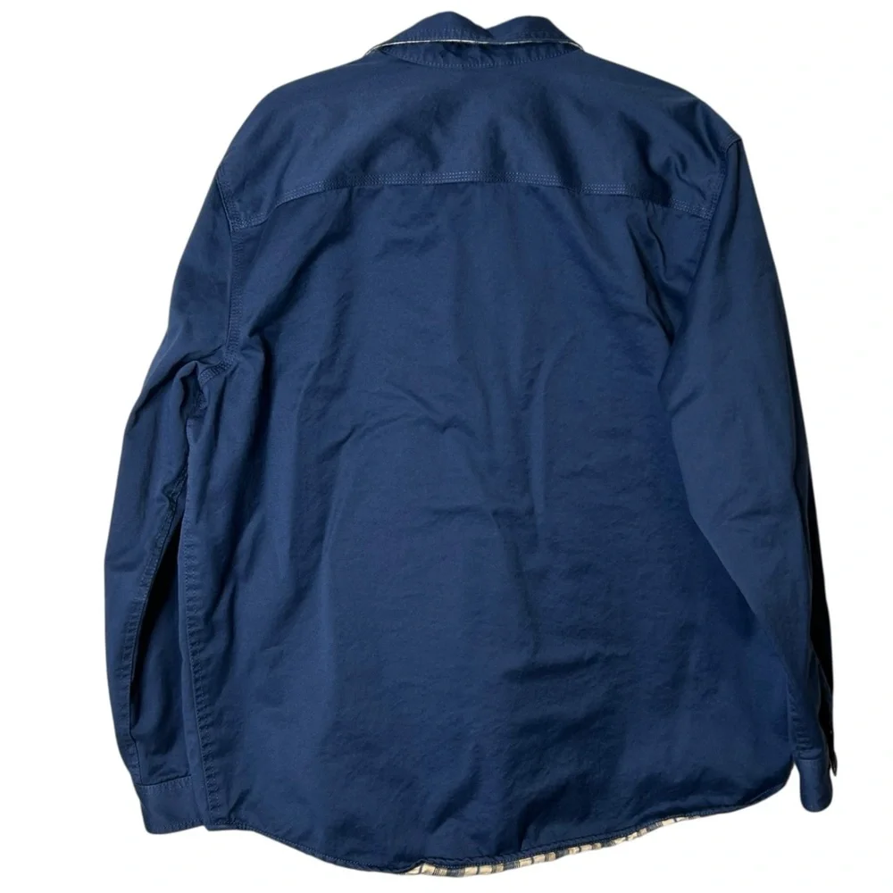 L.L. Bean Blanket Lined Shirt Jacket Flannel Workwear Blue Men’s L